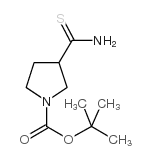 3-硫代氨基甲酰吡咯烷-1-羧酸叔丁酯结构式