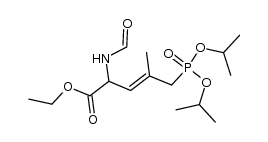E-2-formylamino-4-methyl-5-diisopropylphosphono-3-pentenoic acid ethyl ester结构式