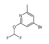 4-bromo-2-(difluoromethoxy)-6-methylpyridine结构式
