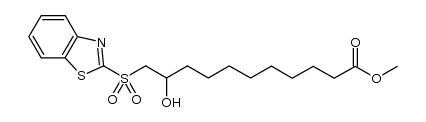 methyl 11-(benzo[d]thiazol-2-ylsulfonyl)-10-hydroxyundecanoate结构式