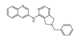 (6-benzyl-6,7-dihydro-5H-pyrrolo[3,4-d]pyrimidin-4-yl)-quinolin-3-yl-amine结构式