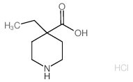 4-ethyl-4-piperidinecarboxylic acid(SALTDATA: 0.95HCl 0.07dioxane)结构式