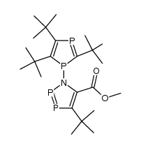 methyl 4-(tert-butyl)-1-(2,4,5-tri-tert-butyl-1H-1,3-diphosphol-1-yl)-1H-1,2,3-azadiphosphole-5-carboxylate结构式