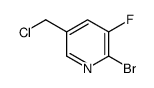 2-bromo-5-(chloromethyl)-3-fluoropyridine结构式
