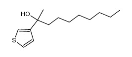 2-(thiophen-3-yl)decan-2-ol结构式