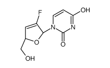 1-[(2R,5S)-3-Fluoro-5-(hydroxymethyl)-2,5-dihydro-2-furanyl]-2,4( 1H,3H)-pyrimidinedione结构式
