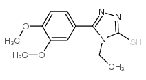 5-(3,4-二甲氧基苯基)-4-乙基-4H-1,2,4-噻唑-3-硫醇结构式