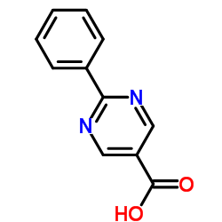 2-苯基嘧啶-5-甲酸结构式