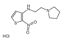 2-nitro-N-(2-pyrrolidin-1-ylethyl)thiophen-3-amine,hydrochloride结构式