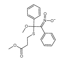 (2-methoxy-2-((3-methoxy-3-oxopropyl)thio)-1,2-diphenylethylidene)azinate结构式