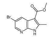 5-溴-2-甲基-1H-吡咯并[2,3-b]吡啶-3-羧酸甲酯结构式