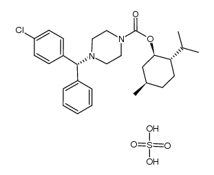 (1R,2S,5R)-2-isopropyl-5-methylcyclohexyl 4-((R)-(4-chlorophenyl)(phenyl)methyl)piperazine-1-carboxylate sulfate结构式