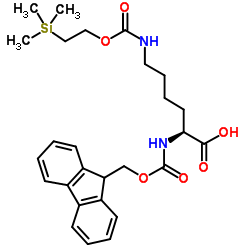 芴甲氧羰基-N6-三甲基硅乙氧羰酰基-L-赖氨酸结构式