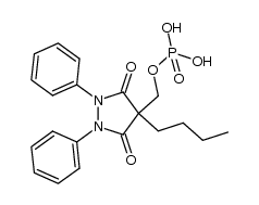 (4-butyl-3,5-dioxo-1,2-diphenylpyrazolidin-4-yl)methyl dihydrogen phosphate结构式