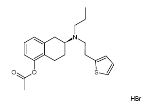 (S)-6-(propyl(2-(thiophen-2-yl)ethyl)amino)-5,6,7,8-tetrahydronaphthalen-1-yl acetate hydrobromide结构式
