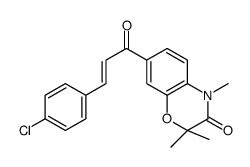 7-[(E)-3-(4-chlorophenyl)prop-2-enoyl]-2,2,4-trimethyl-1,4-benzoxazin-3-one结构式