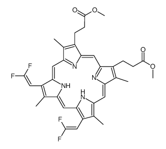 3(2),3(2),8(2),8(2)-tetrafluoroprotoporphyrin dimethyl ester结构式