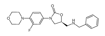 (S)-N-[[3-(3-fluoro-4-(4-morpholinyl)phenyl)-2-oxo-5-oxazolidinyl]methyl]benzylamine结构式