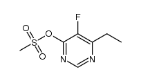 6-ethyl-5-fluoropyrimidin-4-yl methanesulfonate结构式