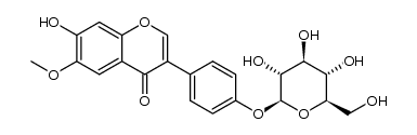 6-methoxy-7-hydroxy-4'-O-β-D-glucosylisoflavone结构式