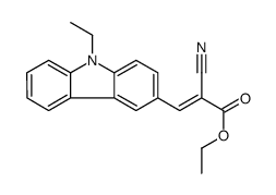 ethyl 2-cyano-3-(9-ethylcarbazol-3-yl)prop-2-enoate结构式