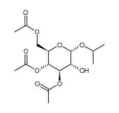 isopropyl 3,4,6-tri-O-acetyl-α-D-glucopyranoside结构式
