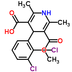 4-(2,3-二氯苯基)-1,4-二氢-2,6-二甲基-3,5-吡啶二羧酸 3-甲酯结构式