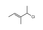 (+/-)-(E)-4-chloro-3-methylpent-2-ene结构式