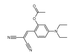 2-cyano-3-(4-diethylamino-2-acetoxyphenyl)acrylonitrile结构式