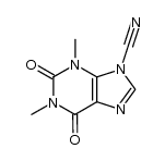 1,3-dimethylxanthine-9-carbonitrile结构式