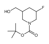 TERT-BUTYL 3-FLUORO-5-(HYDROXYMETHYL)PIPERIDINE-1-CARBOXYLATE结构式