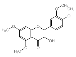 2-(3,4-二甲氧苯基)-3-羟基-5,7-二甲氧基-4H-苯并吡喃-4-酮结构式