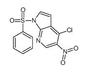 1-(苯磺酰基)-4-氯-5-硝基-1H-吡咯并[2,3-b]吡啶结构式