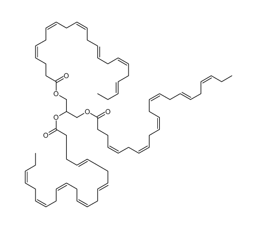 2,3-bis[[(4Z,7Z,10Z,13Z,16Z,19Z)-docosa-4,7,10,13,16,19-hexaenoyl]oxy]propyl (4Z,7Z,10Z,13Z,16Z,19Z)-docosa-4,7,10,13,16,19-hexaenoate结构式