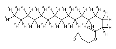 oxiran-2-ylmethyl 2,2,3,3,4,4,5,5,6,6,7,7,8,8,9,9,10,10,11,11,12,12,13,13,14,14,15,15,16,16,16-hentriacontadeuteriohexadecanoate结构式