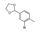 2-(3-bromo-4-methylphenyl)-1,3-dioxolane结构式