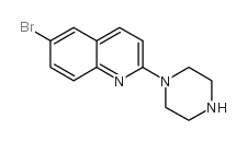 6-溴-2-哌嗪-1-基-喹啉结构式