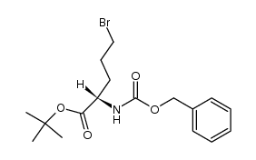 tert-butyl (2S)-2-{[(benzyloxy)carbonyl]amino}-5-bromo pentanoate结构式