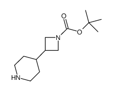 3-(哌啶-4-基)氮杂丁烷-1-羧酸叔丁酯结构式