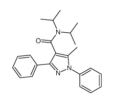 5-methyl-1,3-diphenyl-N,N-di(propan-2-yl)pyrazole-4-carboxamide结构式