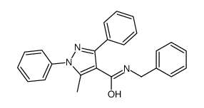 N-benzyl-5-methyl-1,3-diphenylpyrazole-4-carboxamide结构式