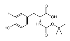 N-Boc-3-氟-L-酪氨酸结构式
