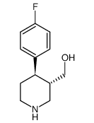 (3S,4R)-4-(4-氟苯基)哌啶-3-甲醇结构式