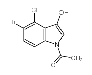 5-溴-4-氯-3-吲哚-1-醋酸盐结构式