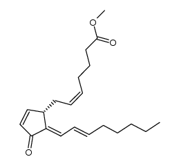 (Z)-methyl 7-((S,E)-5-((E)-oct-2-en-1-ylidene)-4-oxocyclopent-2-en-1-yl)hept-5-enoate结构式