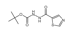 1,1-dimethylethyl 2-(1,3-thiazol-5-ylcarbonyl)hydrazinecarboxylate结构式