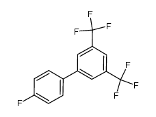 4-{3,5-bis(trifluoromethyl)phenyl}fluorobenzene结构式