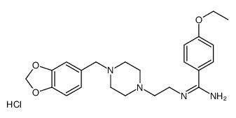 N'-[2-[4-(1,3-benzodioxol-5-ylmethyl)piperazin-1-yl]ethyl]-4-ethoxybenzenecarboximidamide,hydrochloride结构式