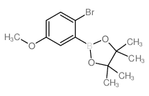 2-(2-溴-5-甲氧基苯基)-4,4,5,5-四甲基-1,3,2-二噁硼烷结构式