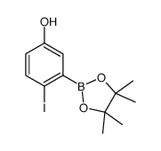 5-Hydroxy-2-iodophenylboronic acid pinacol ester结构式